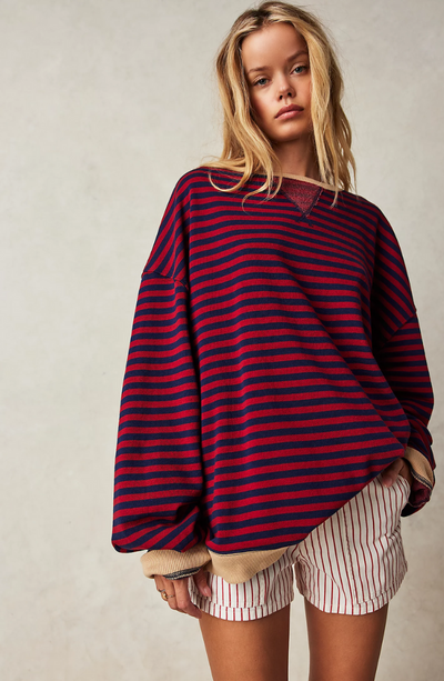 Mana | Plus Size sweter w paski