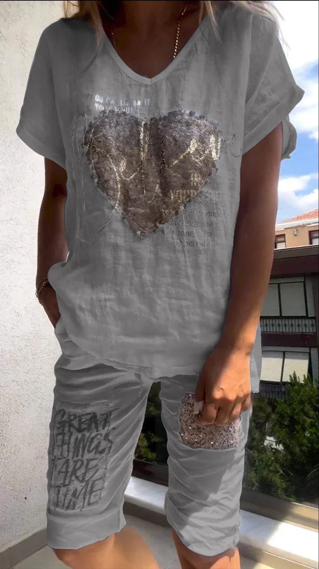 Aya - Casualowy dwuczęściowy garnitur