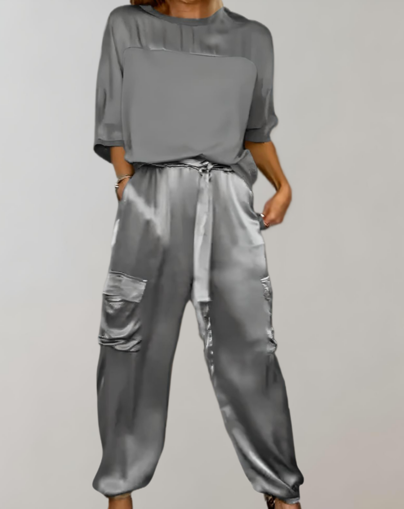 Finley™ - Jedwabisty zestaw wypoczynkowy cargo
