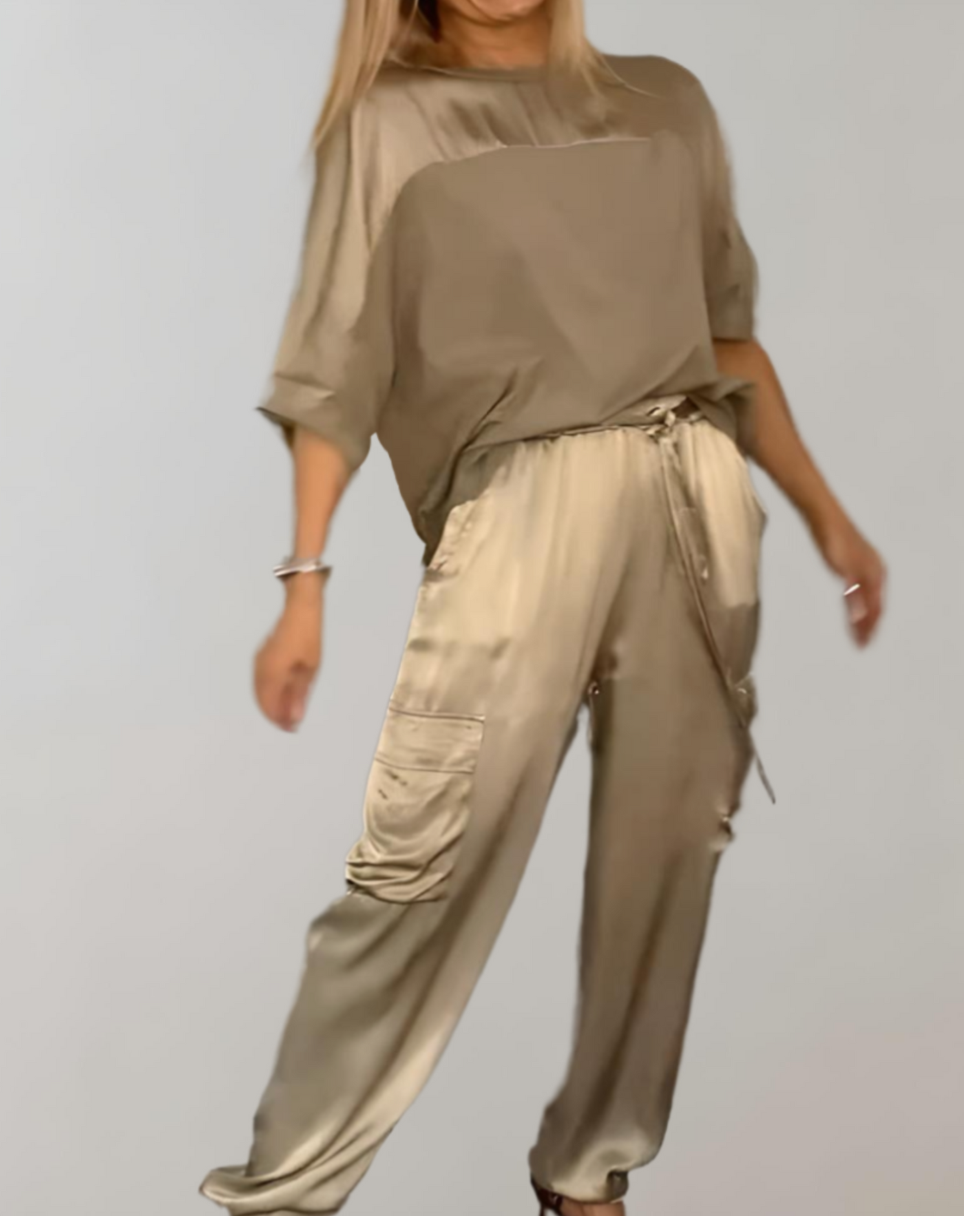 Finley™ - Jedwabisty zestaw wypoczynkowy cargo