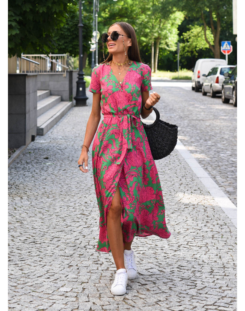Evie™ - Stylowa sukienka z dekoltem w szpic