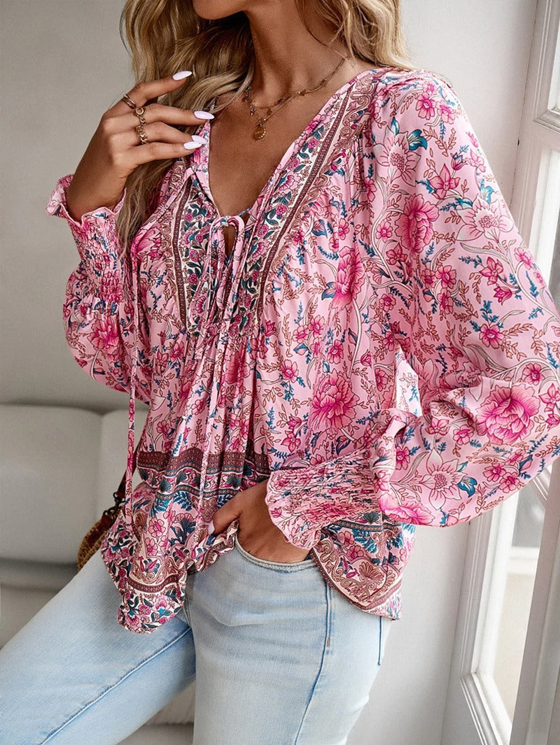 Helena™ – Letnia Bluzka w Kwiaty