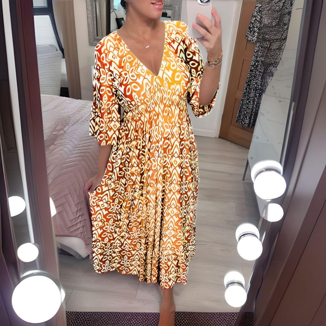 Isabella™ - Sukienka z nadrukiem boho