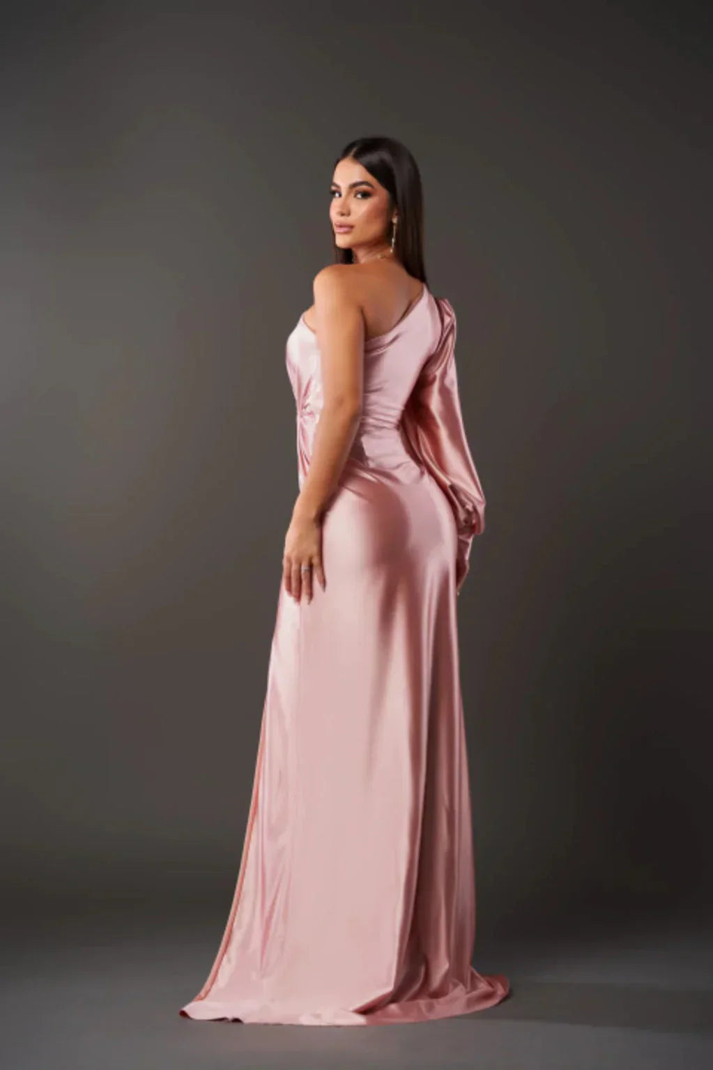 Alison - Elegancka Sukienka Maxi z Rozcięciem