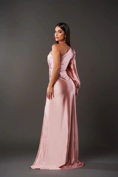 Alison - Elegancka Sukienka Maxi z Rozcięciem